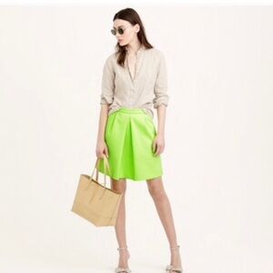 J Crew neon green skirt, size 4